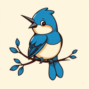 Cartoon Bluebird Tattoo