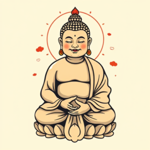 Cartoon Buddha Tattoo