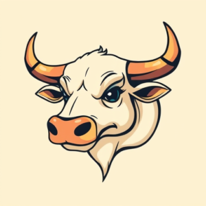 Cartoon Bull Tattoo