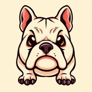 Cartoon Bulldog Tattoo