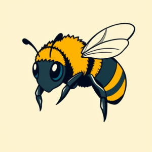 Cartoon Bumblebee Tattoo