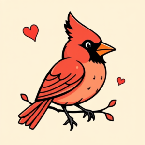 Cartoon Cardinal Tattoo