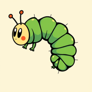 Cartoon Caterpillar Tattoo