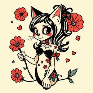 Cartoon Catrina Tattoo