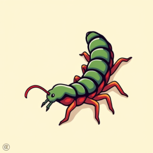 Cartoon Centipede Tattoo