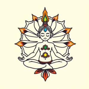 Cartoon Chakra Tattoo