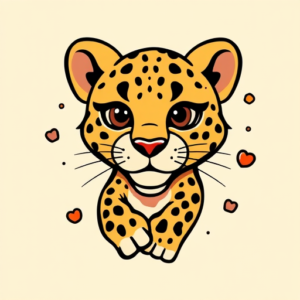 Cartoon Cheetah Tattoo