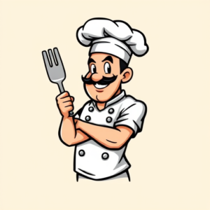Cartoon Chef Tattoo