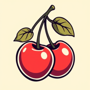 Cartoon Cherry Tattoo