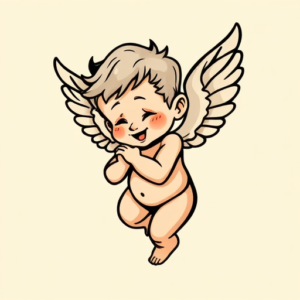 Cartoon Cherub Tattoo