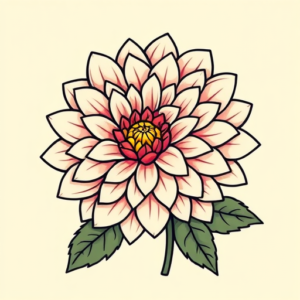 Cartoon Chrysanthemum Tattoo