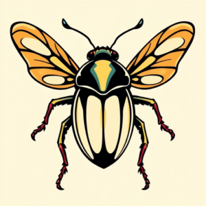 Cartoon Cicada Tattoo