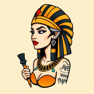 Cartoon Cleopatra Tattoo