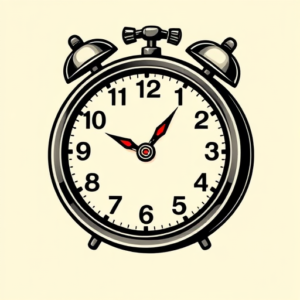 Cartoon Clock Tattoo