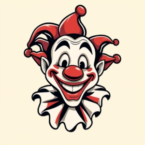 Cartoon Clown Tattoo