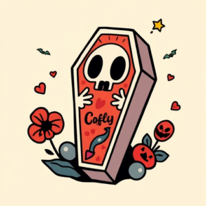 Cartoon Coffin Tattoo