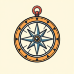 Cartoon Compass Tattoo