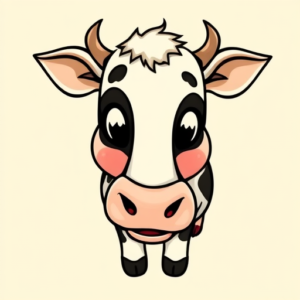 Cartoon Cow Tattoo