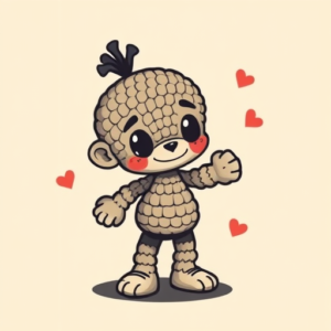 Cartoon Crochet Tattoo