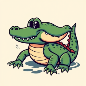 Cartoon Crocodile Tattoo