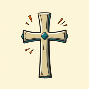 Cartoon Cross Tattoo