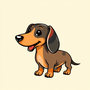 Cartoon Dachshund Tattoo