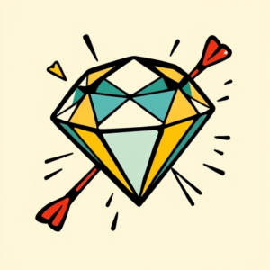 Cartoon Diamond Tattoo