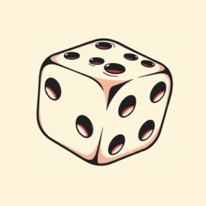 Cartoon Dice Tattoo