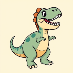 Cartoon Dinosaur Tattoo