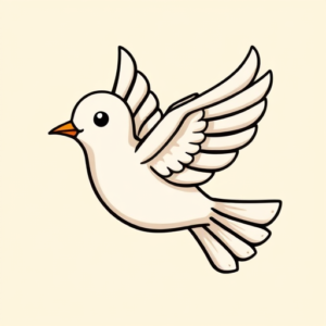 Cartoon Dove Tattoo