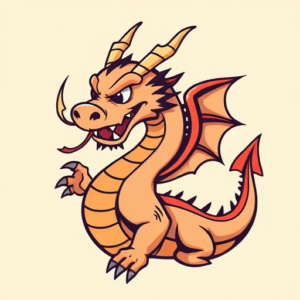 Cartoon Dragon Tattoo