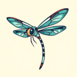 Cartoon Dragonfly Tattoo