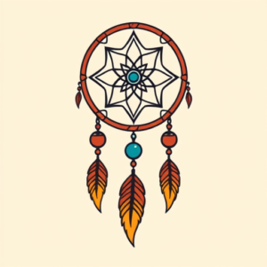 Cartoon Dreamcatcher Tattoo