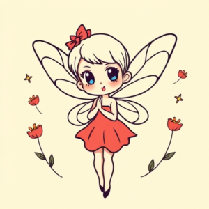 Cartoon Fairy Tattoo