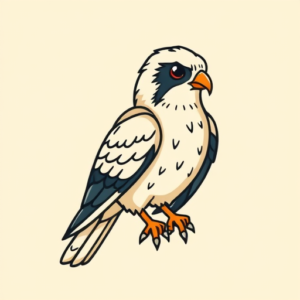 Cartoon Falcon Tattoo