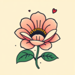 Cartoon Flower Tattoo