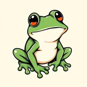 Cartoon Frog Tattoo