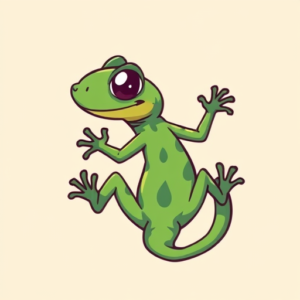 Cartoon Gecko Tattoo