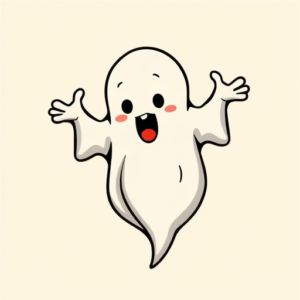 Cartoon Ghost Tattoo