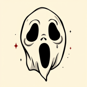 Cartoon Ghostface Tattoo