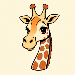Cartoon Giraffe Tattoo