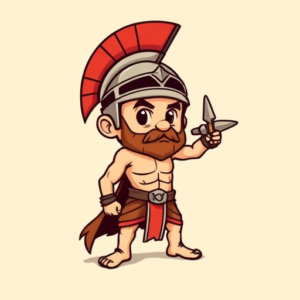 Cartoon Gladiator Tattoo