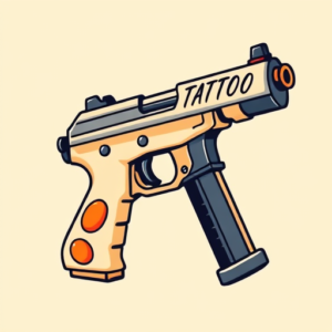 Cartoon Glock Tattoo