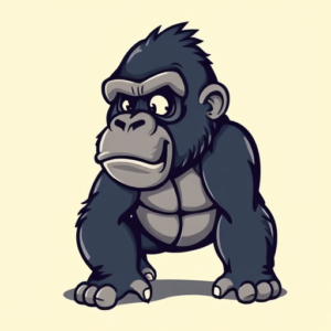 Cartoon Gorilla Tattoo