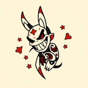 Cartoon Hannya Tattoo