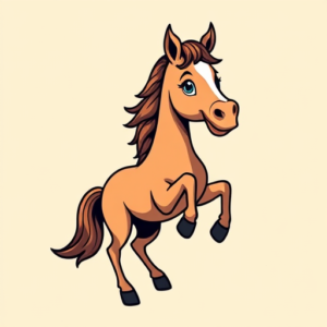 Cartoon Horse Tattoo