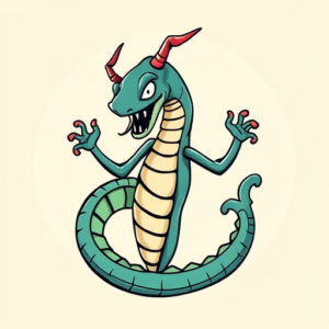 Cartoon Hydra Tattoo