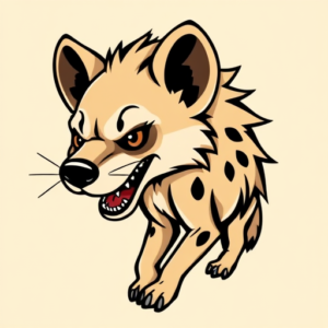 Cartoon Hyena Tattoo