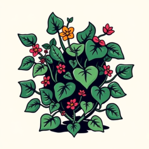 Cartoon Ivy Tattoo