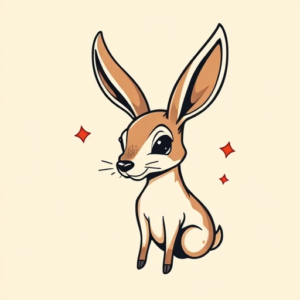 Cartoon Jackalope Tattoo